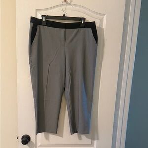 Gray and Black Cropped Pants